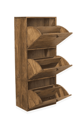 Abierta Wooden Handmade Solid Sheesham Wood Shoe Rack - WoodenTwist