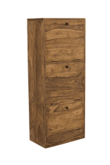 Abierta Wooden Handmade Solid Sheesham Wood Shoe Rack - WoodenTwist