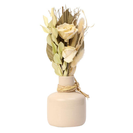 Lea Dried Yellow Delight small vase - WoodenTwist