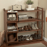 Nuez Wooden Handmade Solid Sheesham Wood Shoe Rack - WoodenTwist