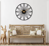 Artistic Black Metal Wall Clock