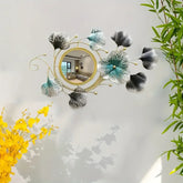 Artistic ginkgo leaf motifs in graceful metallic finishes