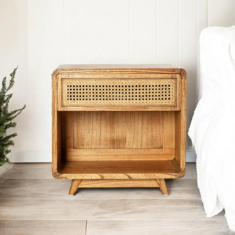 Rattan Bedside Table