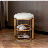 Contemporary two-tier gold rack