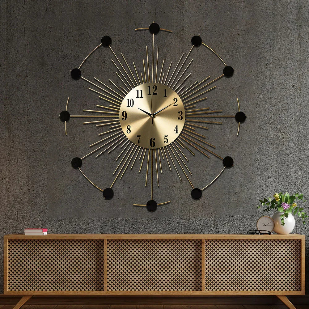 Demmy Wall Clock with modern round frame and bold numeral display