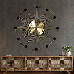 Demmy Wall Clock with modern round frame and bold numeral display