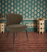 Modern Upholstered Dining Chair with Metal Legs