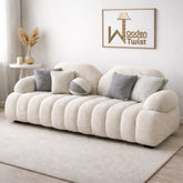 ELARA Ribbed Boucle 3-Seater Sofav