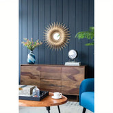 Gold sunburst wall mirror