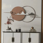 Luxury LED wall décor featuring deer and nature motifs in a dark green room setting