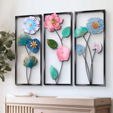 Beautiful flowers Charming Floral Wall Design
