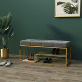 Minimalist shoe storage bench