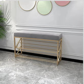 Modern Grey Cushion Bench