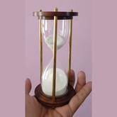 Metal Brass Antique Sand Clock (Gold)