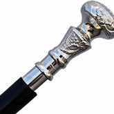 Antique Brass Design Head Handle Vintage Style Wooden Walking Cane Stick