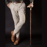 प्राचीन पीतल डिज़ाइन हेड हैंडल विंटेज स्टाइल लकड़ी की वॉकिंग केन स्टिक