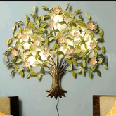 Modern Decorative Nature-Inspired Floral Tree Metal Wall Art
