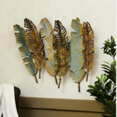 Elegant Leaf Design Metal Wall Art