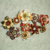 Beaytiful Multi Flowers & Leaves Design Metal Wall Art