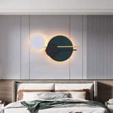 Beautiful White & Green Circular Design Metal Wall Art