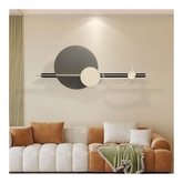 Modern White & Grey Circular Geometric Metal Wall Art