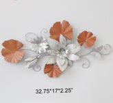 "Rustic Bloom – Elegant Metal Floral Wall Art