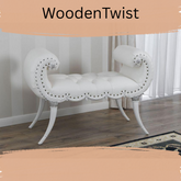 रिट्ज़ी शीशम की लकड़ी का बेंच काउच