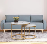 Golden And White Marble Table - WoodenTwist