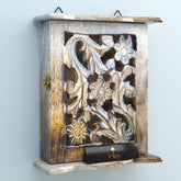 Wooden Hand Carved Key Holder Key Hanging Box - WoodenTwist