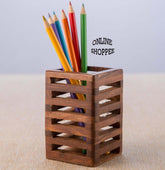 wooden pen stand
