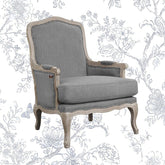 Wooden Bransford Arm Chair (Slate Polyester) - WoodenTwist