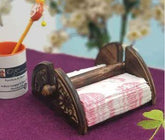 wooden tissue holder