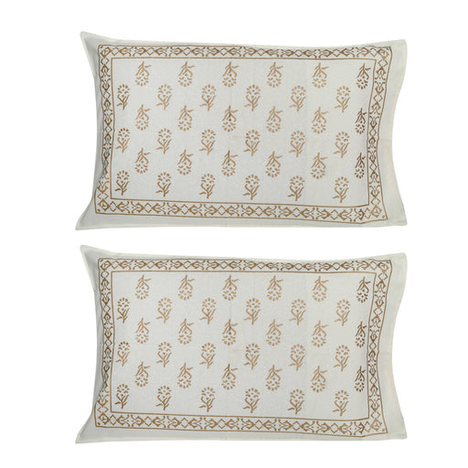 Rajasthani Jaipuri Cotton Block Print Double Bedsheets with 2 Pillow Covers - WoodenTwist