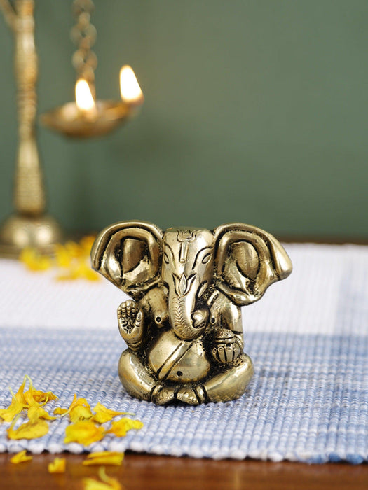 Ganesh 2 Hands Idol - WoodenTwist