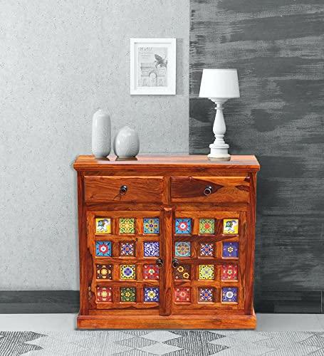 Crockery Unit Cabinet (Tile Two Doors) — WoodenTwist
