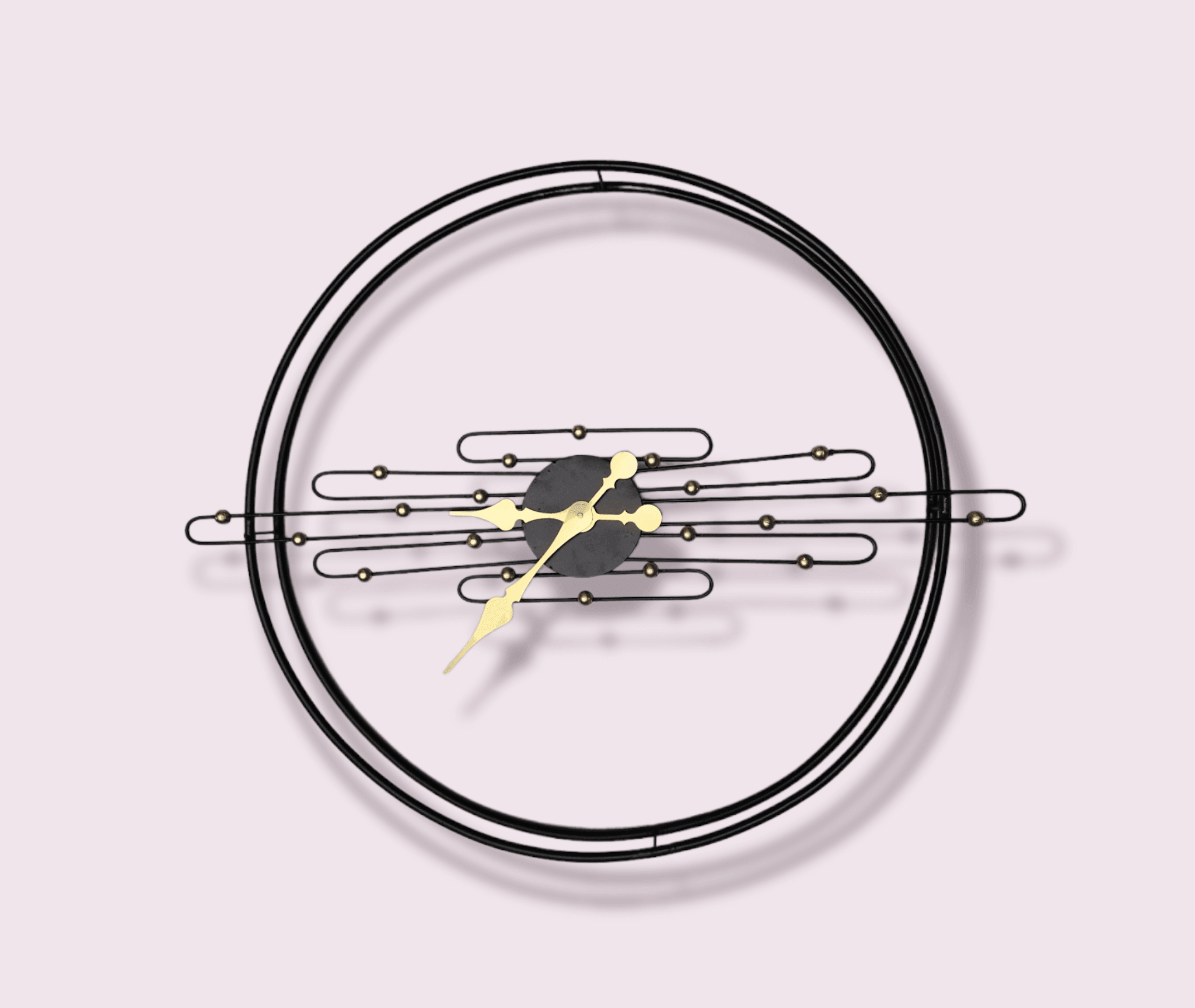 Wall Clock Home Decorative (black gold) - WoodenTwist