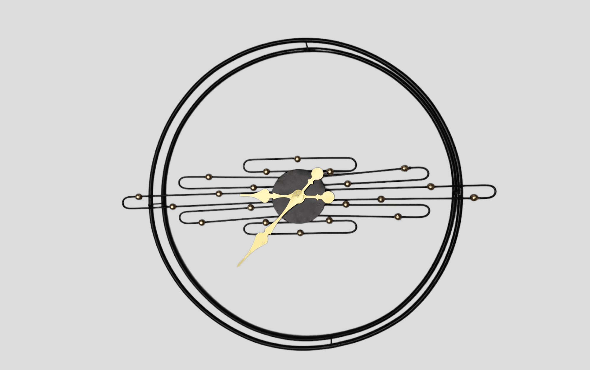 Wall Clock Home Decorative (black gold) - WoodenTwist