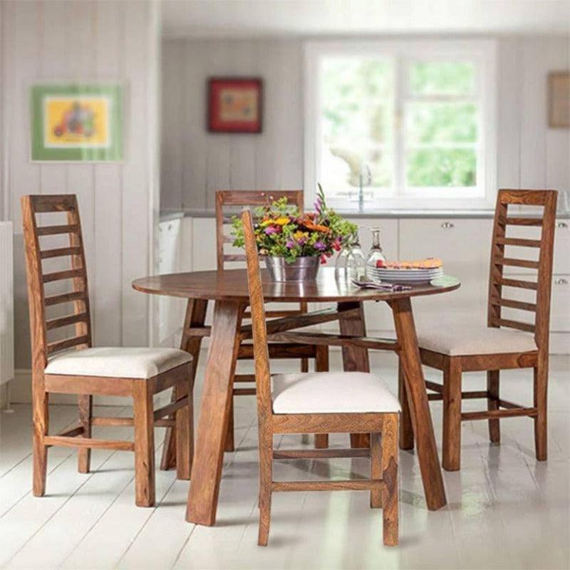 Trendy Solid Wood Seater Dining Set