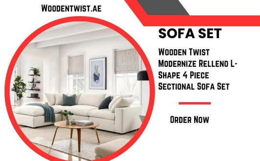 Modern Sofa Set: Elevate Your Living Space with Wooden Twist Opulent 3 Seater Sofa