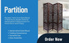Handcrafted Brown Wooden Room Partition