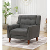 Tufted teak wood armchair for Dubai living room — Wooden Twist UAE
