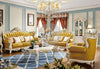 Discover Timeless Elegance with the Royal Antique Golden and White Carved Sofa Set