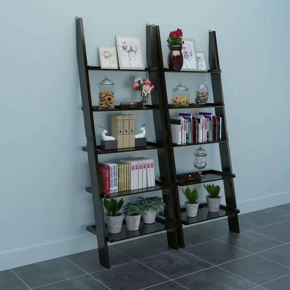 Wooden book shelves