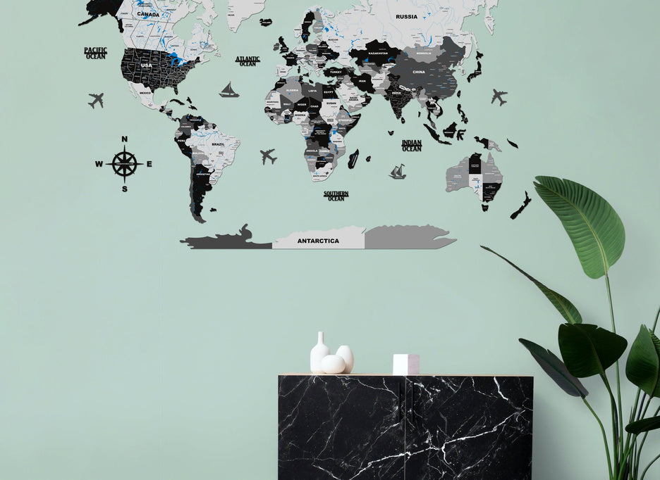 Wall Decor Maps - WoodenTwist