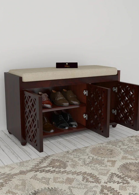 solid wood shoe rack cabinet