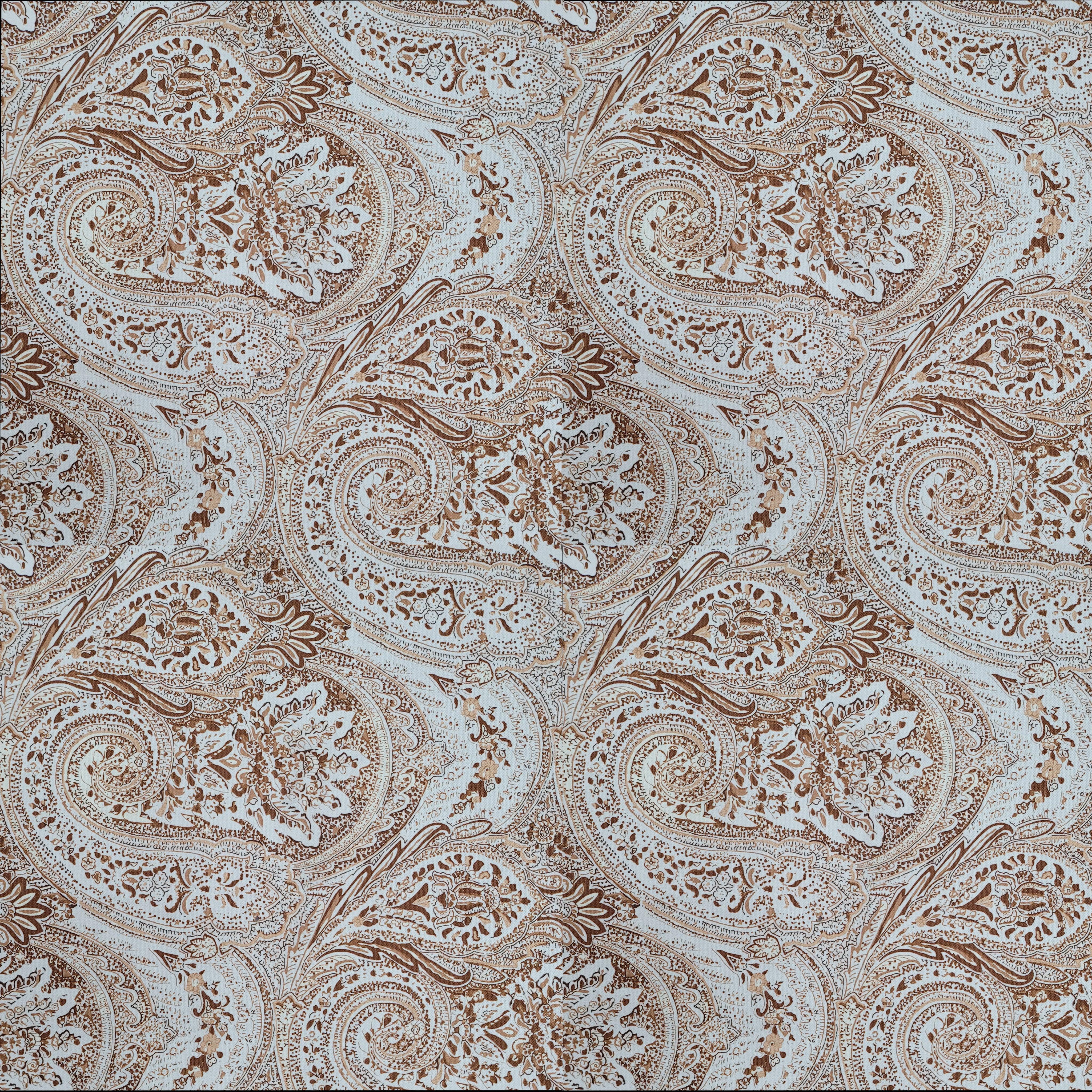 Velours Brown Printed Velvet Fabric - WoodenTwist