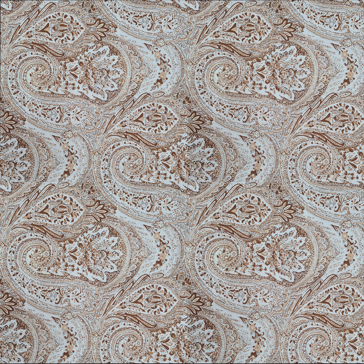 Velours Brown Printed Velvet Fabric - WoodenTwist