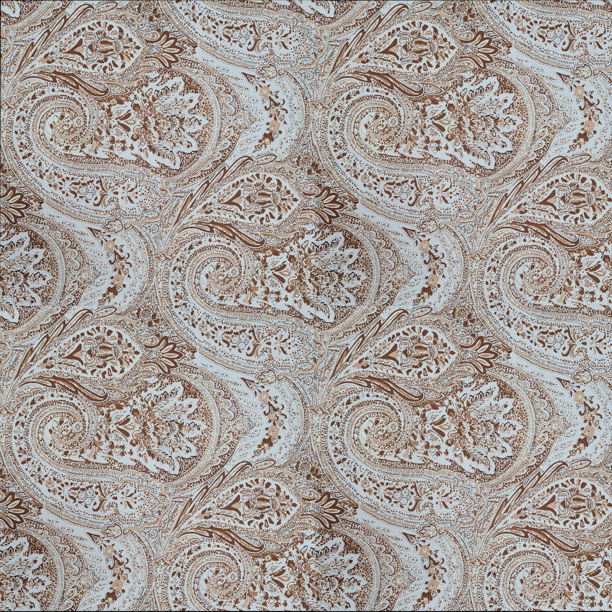 Velours Brown Printed Velvet Fabric - WoodenTwist