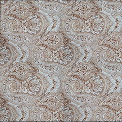 Velours Brown Printed Velvet Fabric - WoodenTwist