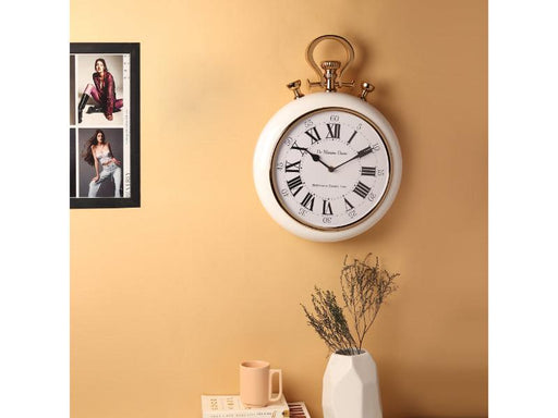 Sullivan - the White and Gold wall clock - WoodenTwist